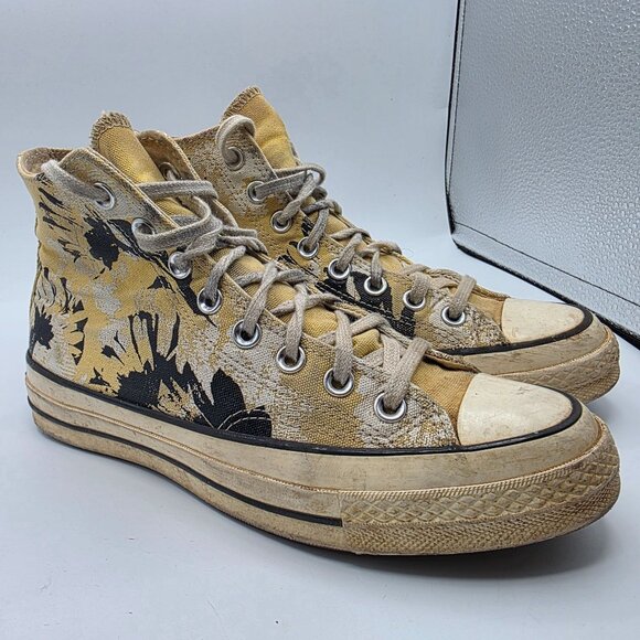 Converse Chuck 70 Floral Fushion Flower Womens Size 8.5 Yellow White Shoes - Picture 1 of 15